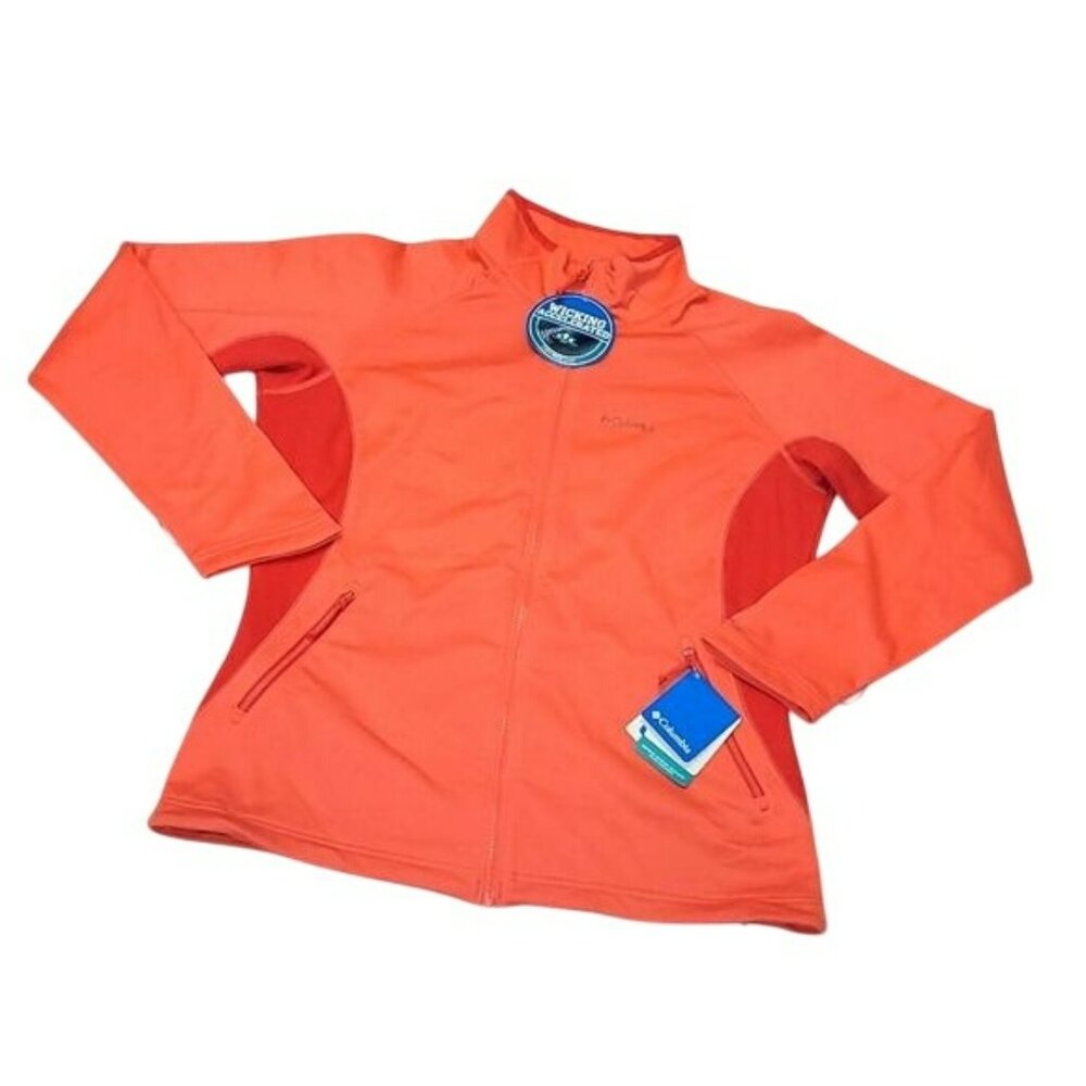Columbia Evap Change Fleece Jacket Zip Up Orange Peach Womens Extra Large XL NWT